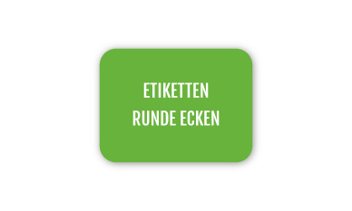 Papieraufkleber mit runden Ecken