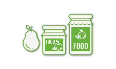 Neben einem schwarzen Einmachglas mit einem grün-weißen kreisförmigen Logo steht eine schräg stehende, grün-graue quadratische Karte mit Social-Media-Symbolen und dem Wort „einszweidrei“.