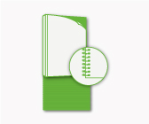 Zeitungen mit Metallringbindung