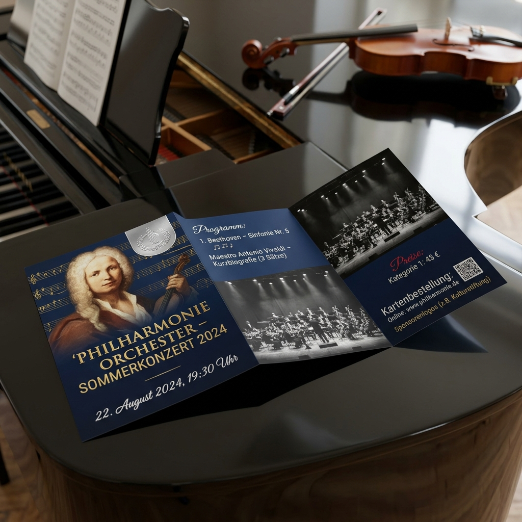 A concert brochure advertising the