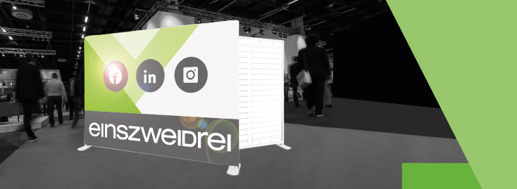 faltbare Pressewand leicht