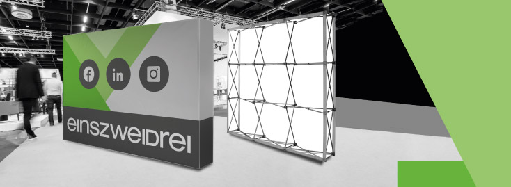 faltbare Pressewand leicht