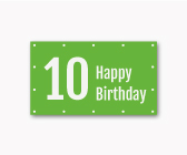 Kinderbanner 10 Geburtstag