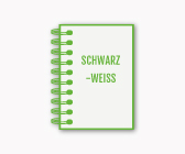 Ringbindung mit Schwarz Weiss Druck